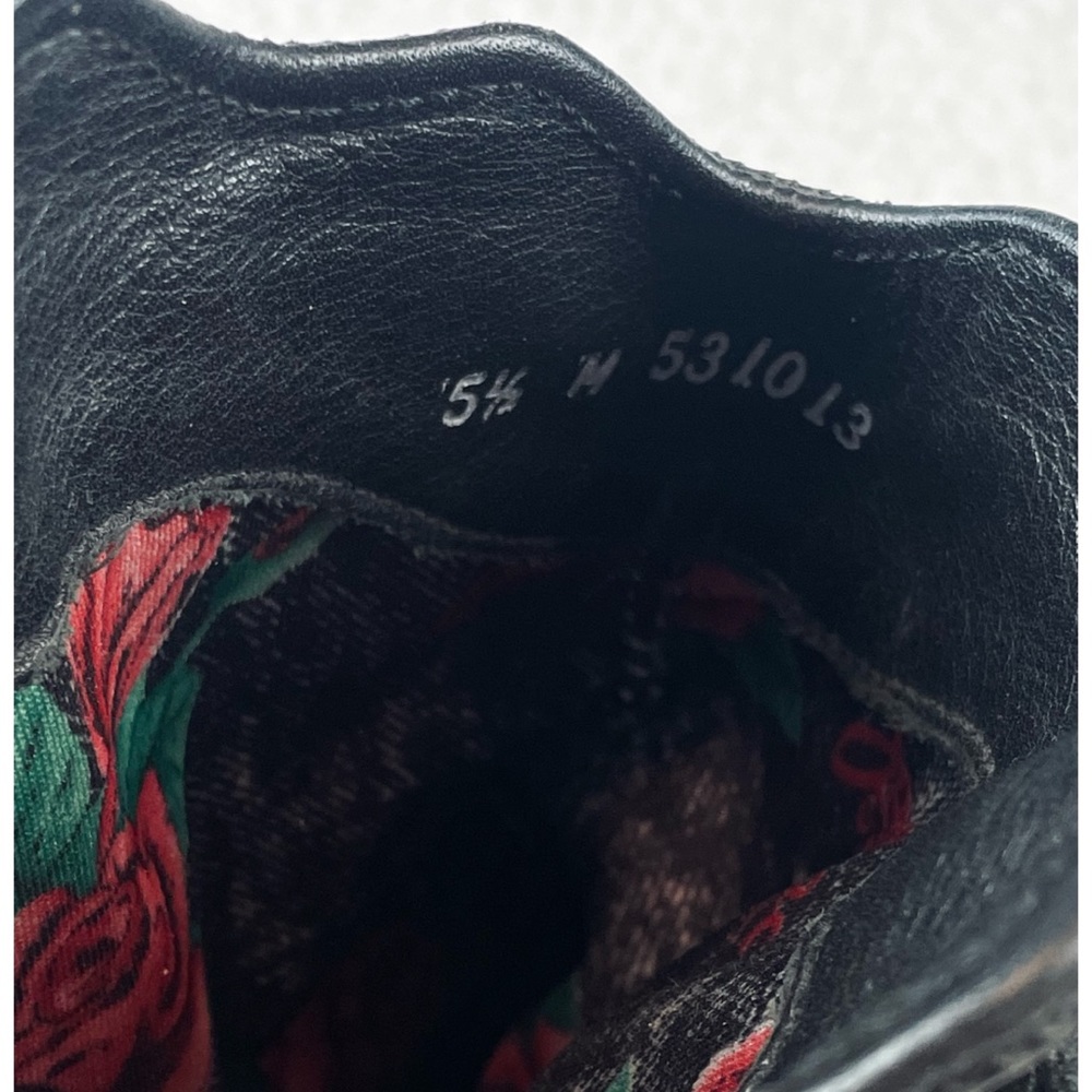 (VTG) ZODIAC • Black Genuine Leather Studded Fringe Western Cowboy Boots, 5.5 - Picture 15 of 16